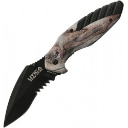 Couteau Utica Dark Sky II Lame Acier 8Cr13MoV Manche Camo Linerlock Clip UTK911310CP - Livraison Gratuite