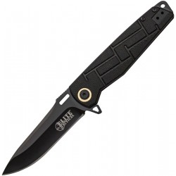 Couteau Elite Tactical Lame Acier 8Cr13MoV Manche Black Nylon Linerlock Clip ETA001BK - Livraison Gratuite