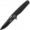 Couteau Elite Tactical Lame Acier 8Cr13MoV Manche Black Nylon Linerlock Clip ETA001BK - Livraison Gratuite