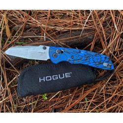 Couteau Hogue Deka ABLE Lock Blue Lame Wharncliffe Acier CPM-20CV Manche G10 Clip Made USA HO24263 - Livraison Gratuite