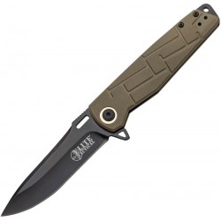 Couteau Elite Tactical Acier 8Cr13MoV Manche Tan Nylon Linerlock Clip ETA001TN - Livraison Gratuite