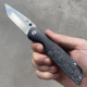 Couteau Kansept Warrior Black Titanium/CFiber Lame Acier S35VN Ball Bearing Framelock Clip K1005T1 - Livraison Gratuite
