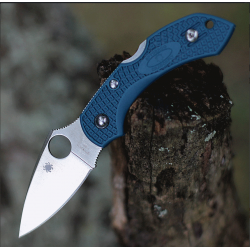 Couteau Spyderco Dragonfly 2 K390 Manche FRN Blue Lame Acier K390 Lockback Clip Made Japan SC28FP2K390 - Livraison Gratuite