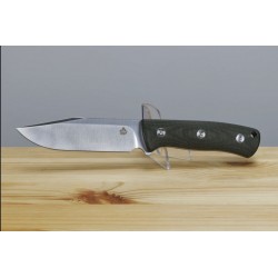 Couteau de Survie QSP Knife Bison Lame Acier D2 Manche Green Micarta Etui Kydex QS134C - Livraison Gratuite