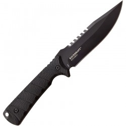 Couteau Elite Tactical Backdraft Bowie Lame Acier 8Cr13MoV Manche Abs Etui Nylon ETFIX005BK - Livraison Gratuite