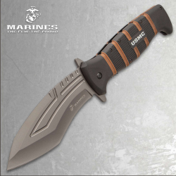 Couteau Géant United Cutlery USMC Maximum A/O Lame Acier 3Cr13/Titane Manche TPR Linerlock Clip UC3406 - Livraison Gratuite