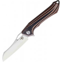 Couteau Bestech Platypus Black/Orange/Beige Manche G10 Lame Acier D2 Linerlock Clip BTKG28C - Livraison Gratuite 