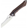 Couteau Bestech Platypus Black/Orange/Beige Manche G10 Lame Acier D2 Linerlock Clip BTKG28C - Livraison Gratuite 