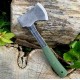 Hache Hachette Condor Campsite Axe Acier Carbone 1075 Manche Green Etui Kydex El Salvador CTK3933424HC - Livraison Gratuite