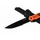 Couteau de Chasse Remington F.A.S.T. Orange Lame Acier 440 Serrat Etui Cordura R19761 - Livraison Gratuite