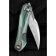 Couteau Bestech IVY Green Manche Titane Lame Acier S35VN Bearing Pivot Framelock Clip BTKT2004D - Livraison Gratuite