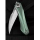 Couteau Bestech IVY Green Manche Titane Lame Acier S35VN Bearing Pivot Framelock Clip BTKT2004D - Livraison Gratuite