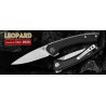 Couteau QSP Knife Leopard Black Lame Acier 14C28N Manche FC/G10 Ball Bearings QS135A - Livraison Gratuite