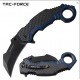 TF1001BL Couteau Tac Force Karambit A/O Lame Acier 3Cr13 Manche Alu Black/Blue - Livraison Gratuite
