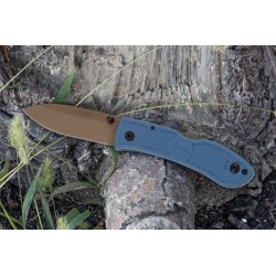 Couteau KA-BAR Dozier Folding Hunter D2 Manche Blue Zytel Lockback Clip KA4062D2 - Livraison Gratuite