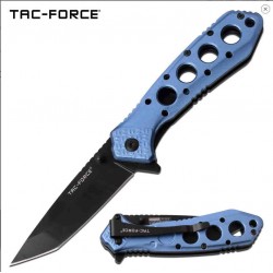 TF1010BL Couteau Tactical Tanto Tac Force A/O Lame Acier 3Cr13 Manche Blue Linerlock - Livraison Gratuite