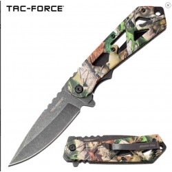 TF1019TN Couteau Predator Tac Force A/O Acier 3Cr13 Manche Green Camo Linerlock Clip - Livraison Gratuite