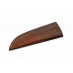 DM1192 Couteau Skinner Damas 256 Couches Manche Corne/Os/Bois Etui Cuir - Livraison Gratuite