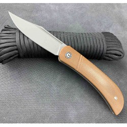 Couteau Civivi Appalachian Drifter Brown Lame Acier S35VN Manche Micarta Ceramic Bearings CIVC2015A - Livraison Gratuite