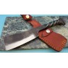 Couperet Fabrication Artisanal Forgé Dans un Clou de Rail Acier Carbone Etui Cuir PA4416 - Livraison Gratuite
