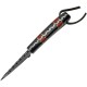 Couteau Skinner Damas Lame 256 Couches Manche Noir/Rouge Etui Cuir DM1233RD - Livraison Gratuite