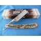 Couteau Rasoir Damas Rough Ryder Copperhead Cinnamon Stag Manche Corne RR2159 - Livraison Gratuite