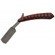 Rasoir Coupe Choux Lame Damas 256 Couches Manche Bois Rouge&Noir DM1250 - Livraison Gratuite