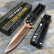 Couteau Imitation Butterfly Lame Acier 3Cr13 Manche Aluminium Tac Force TF528BZ - Livraison Gratuite