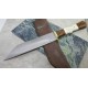 Couteau de Viking SEAX Manche Os Cerfé Lame Acier Inox Etui Cuir Westmark WM014 - Livraison Gratuite