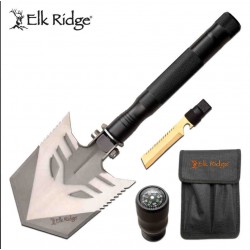 Pelle Elk Ridge Outdoor Survival Multi Function Shovel Acier 3Cr13 Manche Alu Etui Nylon ER962 - Livraison Gratuite