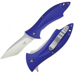 Couteau V Nives Deplorable Blue Tanto Lame Acier AUS-8 Manche FRN Bearings Clip VNI15FRNPBL - Livraison Gratuite