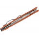 Couteau V Nives Deplorable Orange Tanto Lame Acier AUS-8 Manche FRN Bearings Clip VNI15FRNPOR - Livraison Gratuite