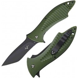 Couteau V Nives Deplorable Green Tanto Lame Acier AUS-8 Manche FRN Bearings Clip VNI15FRNPBGR - Livraison Gratuite