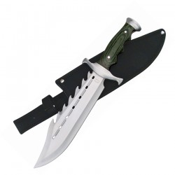 Couteau Frost Cutlery Ultimate Warrior Bowie Lame Acier Inox Manche Bois Etui Nylon F18171BPW - Livraison Gratuite