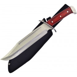 Couteau Frost Blackhills Bushmaster Bowie Lame Acier Inox Manche Bois Etui Nylon FBKH119 - Livraison Gratuite