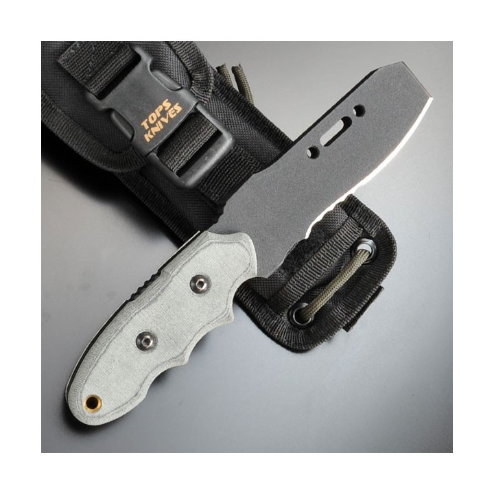 Couteau de Survie TOPS Mini Pry Knife Acier 5160 Manche Micarta Tops Knives Made In USA TPMPK01 - Livraison Gratuite