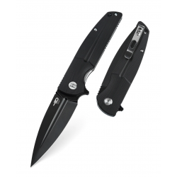 Couteau Bestech Fin Black Lame Acier 14C28N Manche G10 IKBS Linerlock Clip BTKG34A3 - Livraison Gratuite