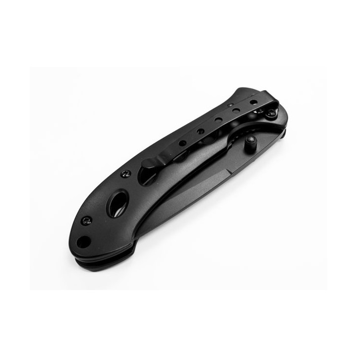 Couteau SMITH&WESSON OASIS Lame & Manche Acier Titane Black Cran d'Arrêt SW423B - Livraison Gratuite
