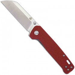 Couteau QSP Knife Penguin Red Micarta Lame Acier D2 Linerlock Clip QS130D - Livraison Gratuite