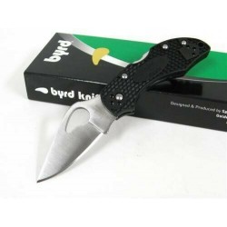 BY10PBK2 Spyderco Byrd Robin 2 8CR13MOV Plain Blade FRN Handles Lockback Clip - Livraison Gratuite