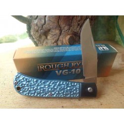 Couteau Rough Ryder Slip Joint Blue Lame Acier VG-10 Manche Aluminium Black/Blue RR2103 - Livraison Gratuite