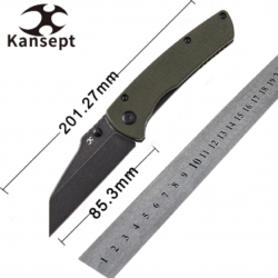 Couteau Kansept Knives Main Street Green Lame Acier 154CM Manche Micarta Clip KT1015A2 - Livraison Gratuite