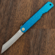 HIGO28 Couteau Higonokami Mizushibuki Splash Blue Paper Manche Métal Gouttes d'Eau Made In Japan - Livraison Gratuite