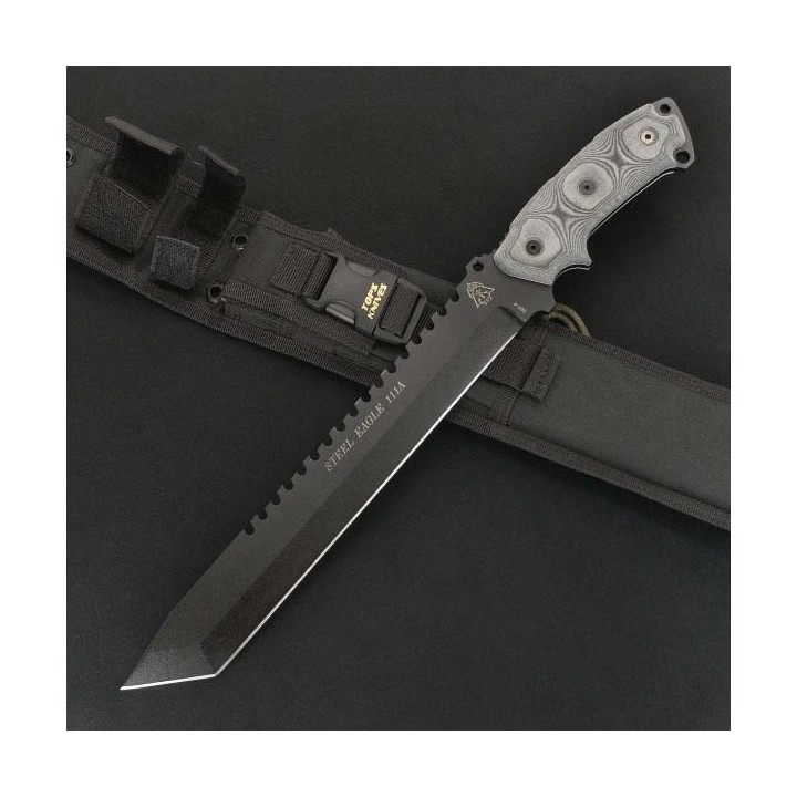 Couteau de Survie Machette Tops Steel Eagle Carbone 1095 Tops Knives Made In USA TP111A - Livraison Gratuite