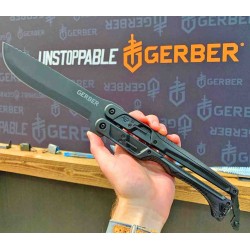 Couteau Machette Gerber Doubledown Machete Black Lame Acier 420HC Manche FRN Etui Nylon Made USA G1536 - Livraison Gratuite