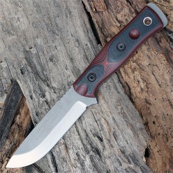 Couteau Tops B.O.B. Hunter Brothers of Bushcraft Acier 154CM Manche G-10 Etui Kydex Made In USA TPBROS154RB - Livraison Gratuite