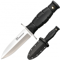 Couteau Cold Steel Mini Leatherneck Double Edge Lame Acier 8Cr13MoV Manche Kray-Ex Etui Secure-Ex CS39LSAC - Livraison Gratuite