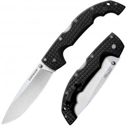 Couteau Cold Steel XL Voyager Drop Point Lame Acier AUS-10 Manche Griv-Ex Clip CS29AXB - Livraison Gratuite