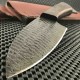 Couteau de Chef Damas Lame 256 Couches Manche Bois Etui Cuir DM1266 - Livraison Gratuite