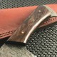 Couteau de Chef Damas Lame 256 Couches Manche Bois Etui Cuir DM1266 - Livraison Gratuite